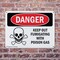 Signmission Keep Out Fumigating With Poison Gas Danger Sign, Plastic, 10in W x 7in L, 2PK OS-2PACK-DS-P-710-L-1401 - alternate 6